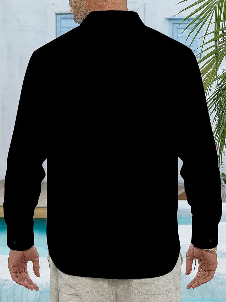 Amazon.com: Men's Vintage Bowling Shirt Casual Long Sleeve